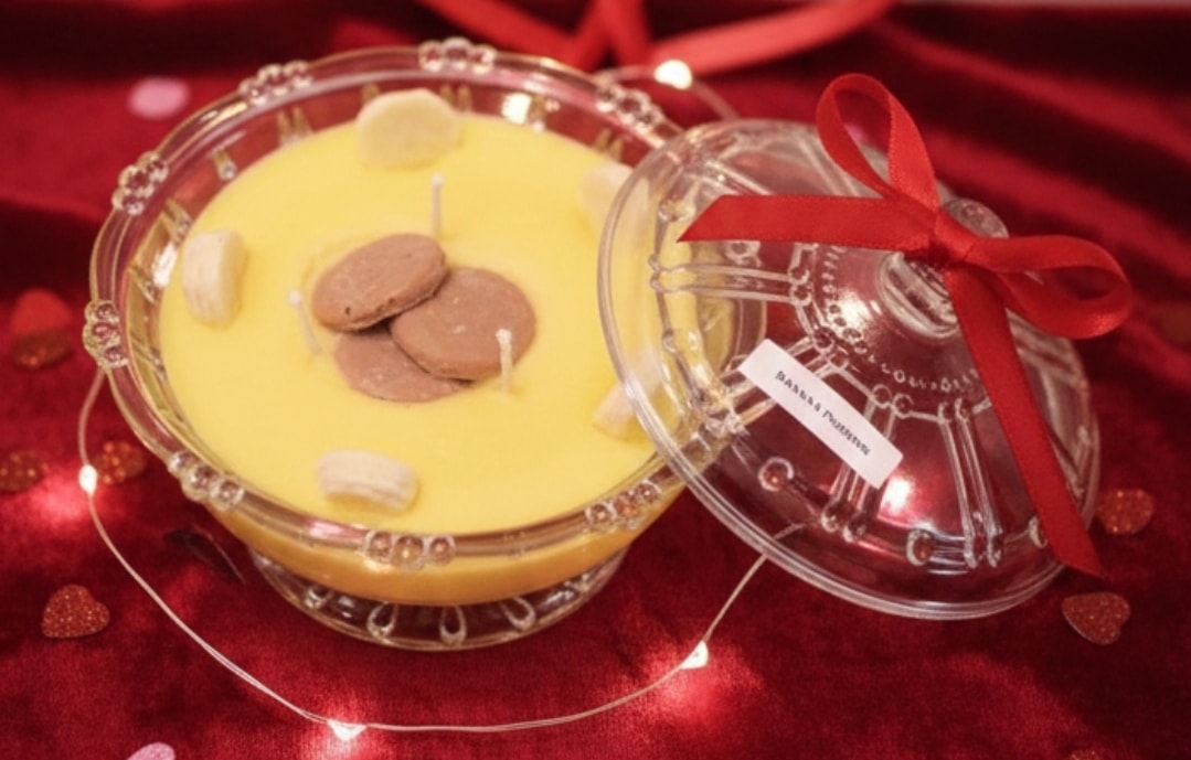 Carson Lane Candles signature candy dish soy candle in a decorative glass dish